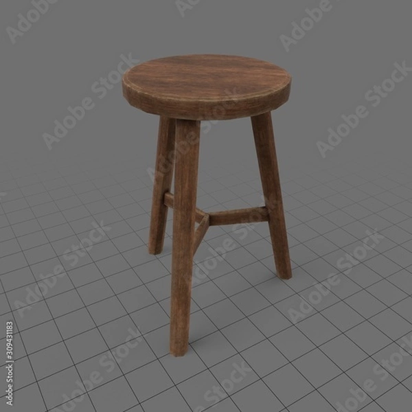 Obraz Wooden stool