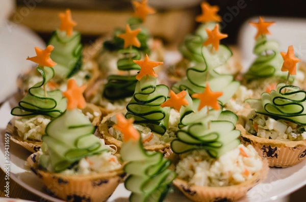 Fototapeta Christmas snacks