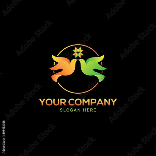 Obraz bird logo colorful vector design