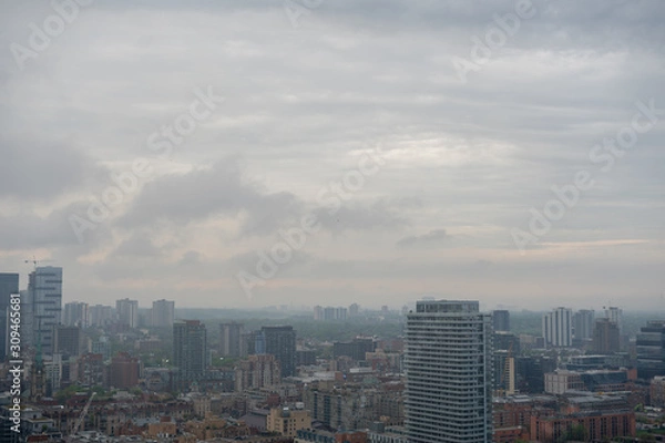 Fototapeta clouds over city