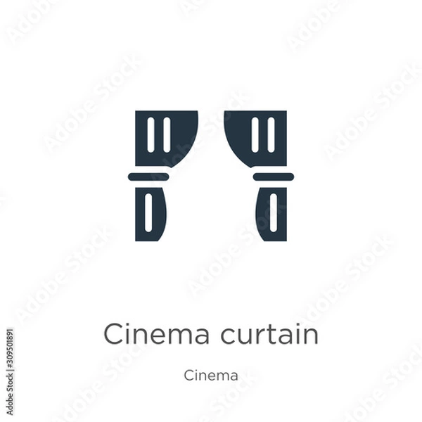 Fototapeta Cinema curtain icon vector. Trendy flat cinema curtain icon from cinema collection isolated on white background. Vector illustration can be used for web and mobile graphic design, logo, eps10