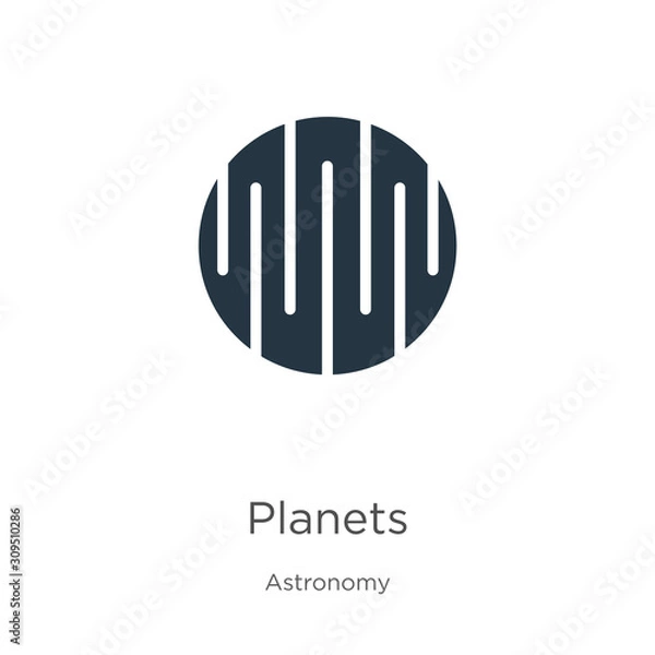 Fototapeta Planets icon vector. Trendy flat planets icon from astronomy collection isolated on white background. Vector illustration can be used for web and mobile graphic design, logo, eps10