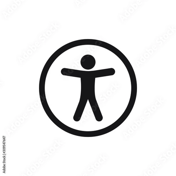 Obraz Universal accessibility sign. vector illustration