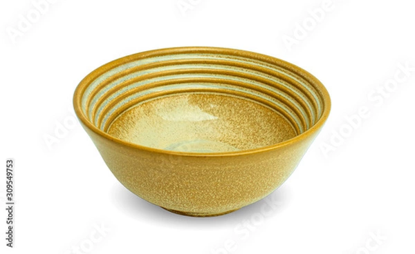 Fototapeta Ceramic bowl on white background.