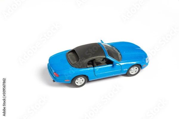 Fototapeta toy car on a white background