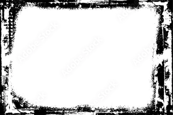 Fototapeta Scratched Frame. Grunge Urban Background Texture Vector. Dust Overlay. Distressed Grainy Grungy Framing Effect. Distressed Backdrop Vector Illustration. EPS 10.