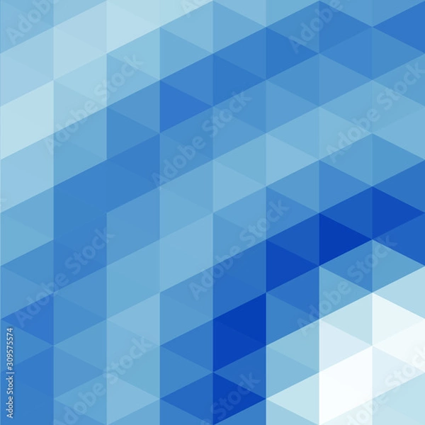 Fototapeta Classic Blue Abstract trianglify Generative Art background illustration