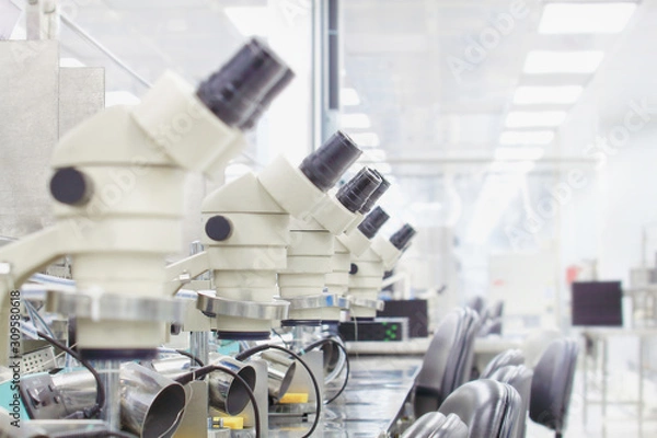 Fototapeta Optical microscope in production line