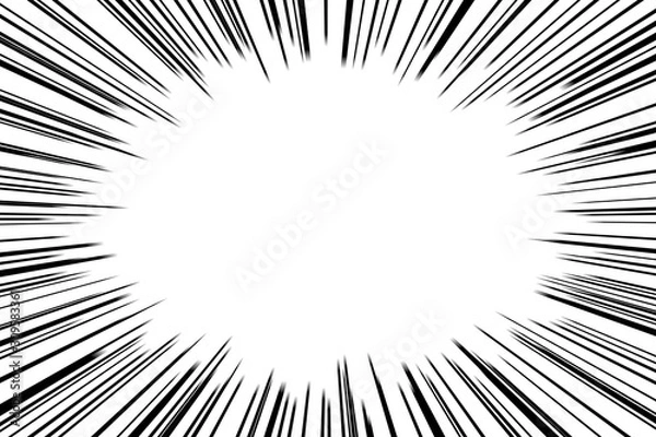 Fototapeta 漫画の集中線