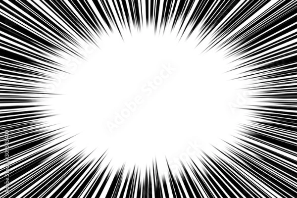 Fototapeta 漫画の集中線