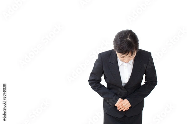 Obraz おじぎする女性