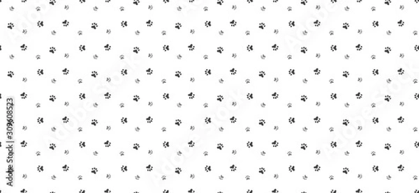 Obraz Pet paw print seamless pattern. Abstract animal vector background.