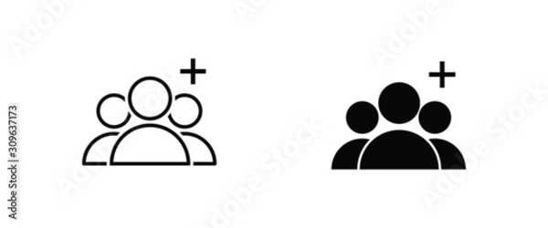 Obraz add group vector isolated icon vector