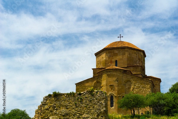 Fototapeta Great Church of Jvari or Jvari Monastery is the georgian orthodox monastery located near Mtskheta