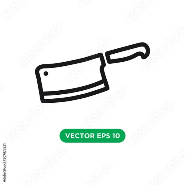 Fototapeta butcher icon vector template design concept