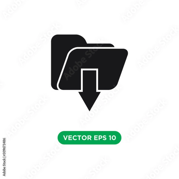 Fototapeta folder icon vector template design concept
