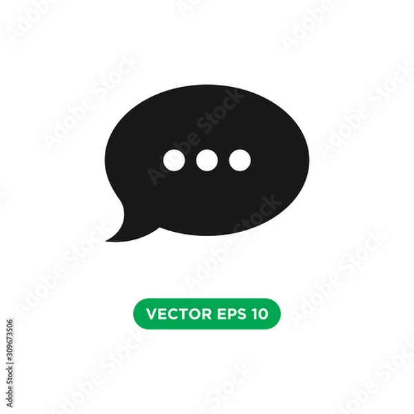 Fototapeta bubble speech chat icon vector template design concept