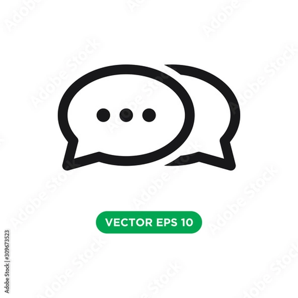 Fototapeta bubble speech chat icon vector template design concept
