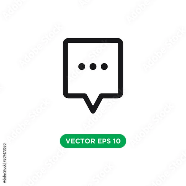 Fototapeta bubble speech chat icon vector template design concept