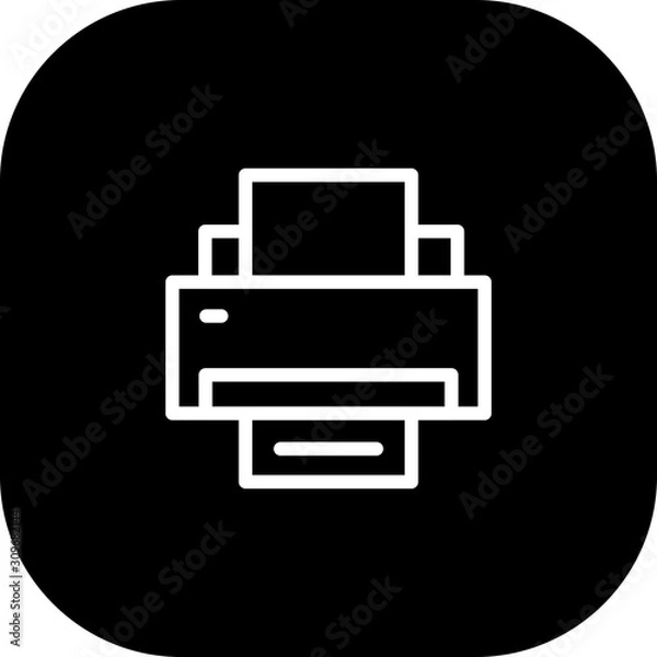 Obraz Printer Icon With White Background