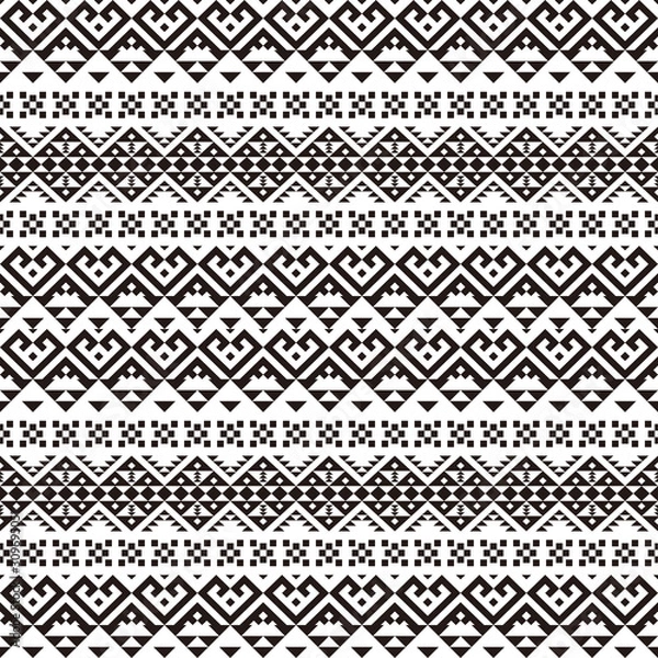 Fototapeta Ikat Ethnic Aztec Pattern Design. Illustration of Seamless Ethnic Pattern Vector