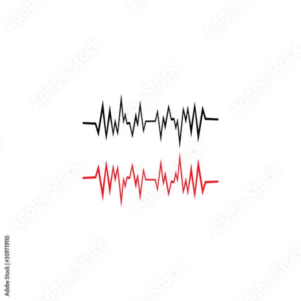 Fototapeta PULSE LINE ILUSTRATION VECTOR TEMPLATE
