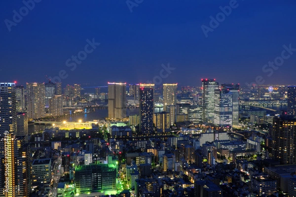 Obraz 東京晴海の俯瞰夜景