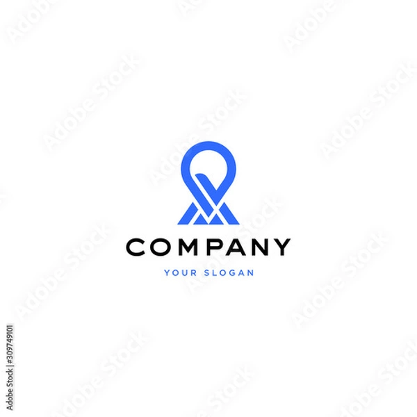 Obraz Location, find, map logo design vector icon illustration