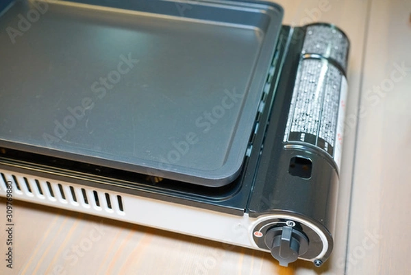 Fototapeta カセットコンロと鉄板