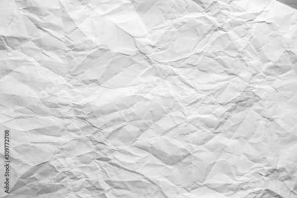 Obraz Crumpled sheet of white paper. Textured background.