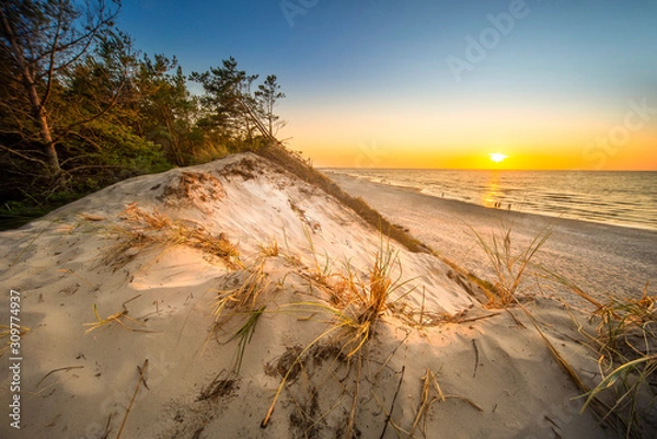Obraz Zachód słońca w Łebie