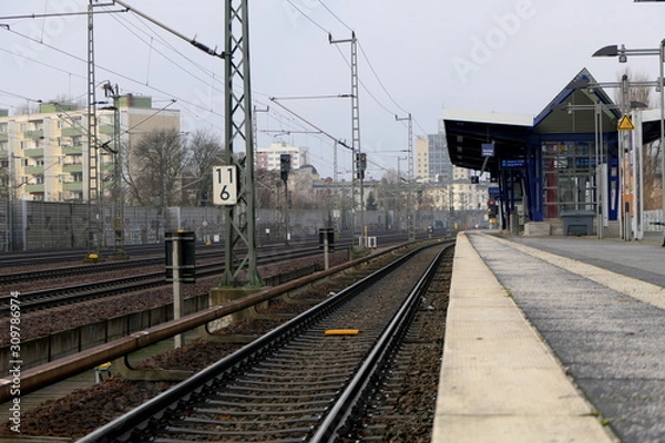 Fototapeta Bahngleise S-Bahn Berlin
