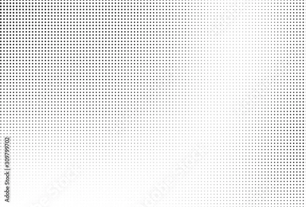 Fototapeta Abstract monochrome half-tone. Black and white print pattern