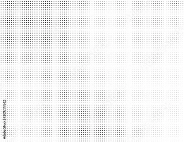 Fototapeta Abstract monochrome half-tone. Black and white print pattern