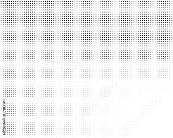Fototapeta Abstract monochrome half-tone. Black and white print pattern