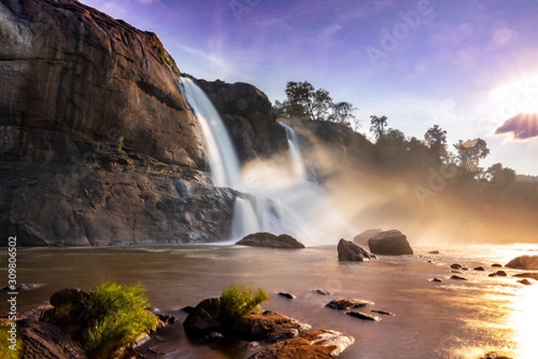 Obraz Athirappilly Falls,Beautiful and largest waterfall in kerala state ,India.