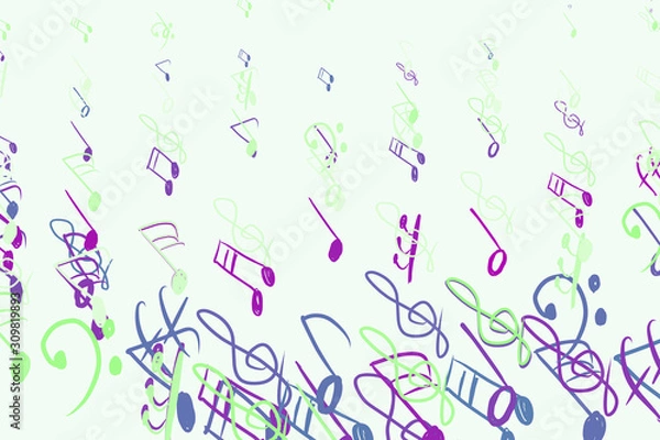 Fototapeta Musical note abstract, tone chromatic scale texture, backdrop or background. Canvas, design, pattern & web.