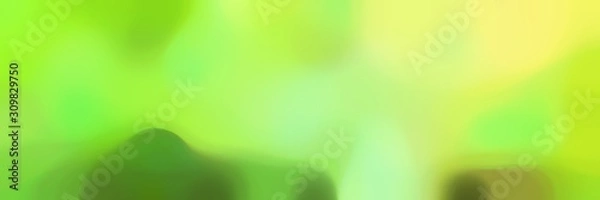 Fototapeta smooth horizontal background graphic with green yellow, dark green and khaki colors and space for text or image