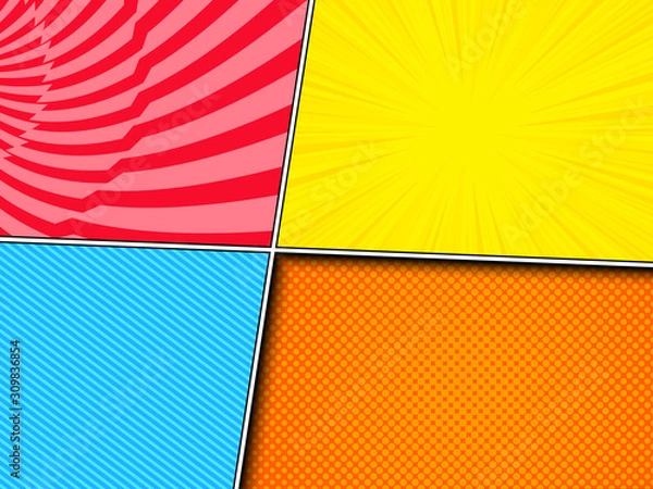 Obraz Abstract colorful comic composition
