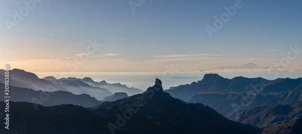 Fototapeta sunset in mountains