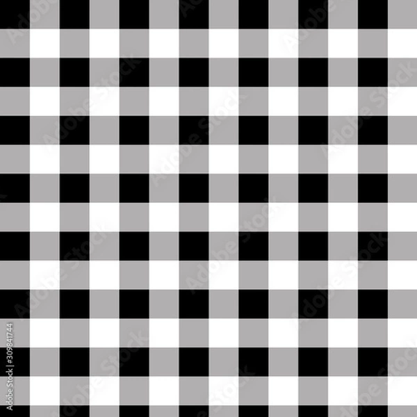 Obraz Twill black and white buffalo plaid pattern backgrounds