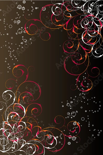 Obraz coin arabesque marron cuivre