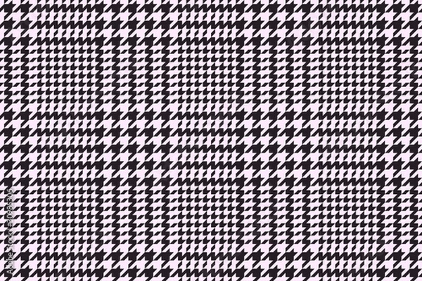 Fototapeta Houndstooth or pied-de-poule classic vector pattern