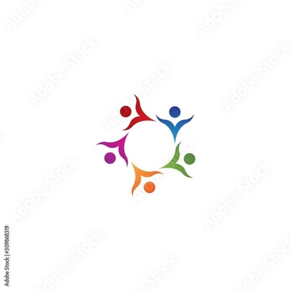 Fototapeta community logo template vector icon design