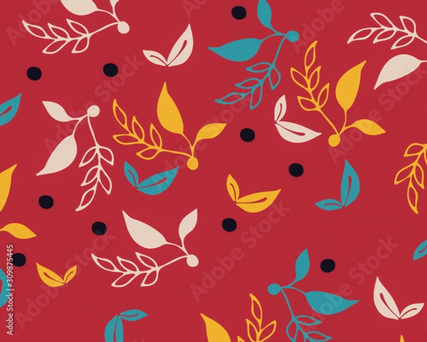 Fototapeta Retro Floral Pattern 