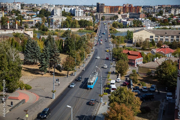 Fototapeta View from Holy Transfiguration Cathedral in Vinnytsia, Ukraine