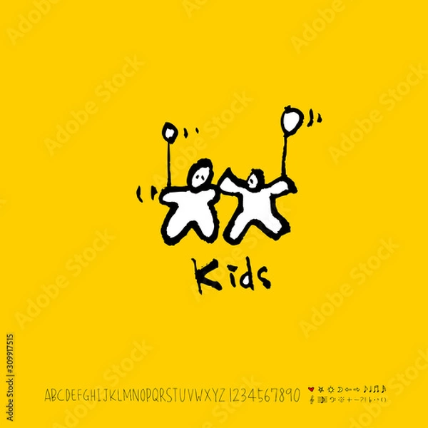 Obraz 손으로 그린 알파벳 일러스트