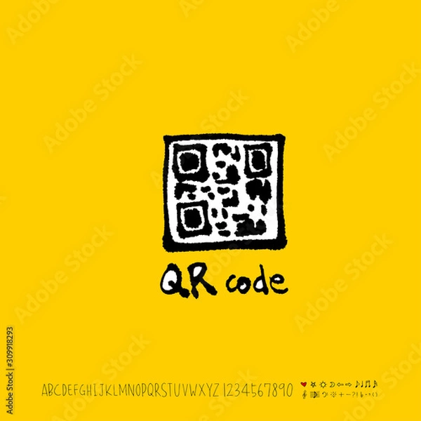 Obraz 손으로 그린 알파벳 일러스트