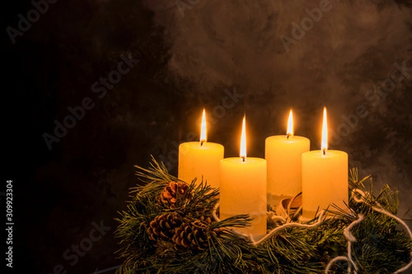Obraz advent wreath for christmas