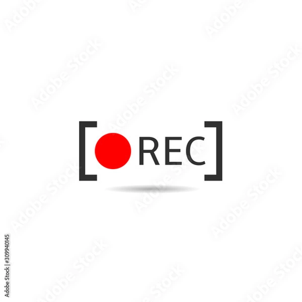 Fototapeta Recording icon template